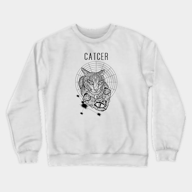 A zodiac cattery: cancer - catcer Crewneck Sweatshirt by Blacklinesw9